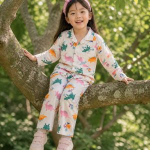 Piyama Anak Dino Forest Long Sleeve Set